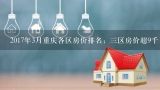 2017年3月重庆各区房价排名：三区房价超9千,中国哪个城市涨幅房价高