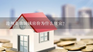 沧州金鼎领域房价为什么便宜？