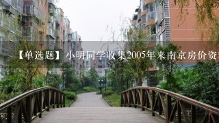 【单选题】小明同学收集2005年来南京房价资料，要想反映南京市房价十年来的变化情况，用什么图形最为合适()