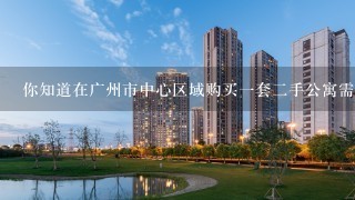 你知道在广州市中心区域购买一套二手公寓需要多少钱？